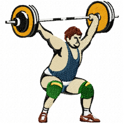 Bodybuilder Embroidery Design 6 Bodybuilder Embroidery Design 6